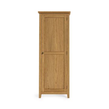 Alderstone Waxed Oak Single Door Wardrobe