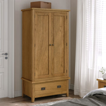 Alderstone Waxed Oak Gents Wardrobe