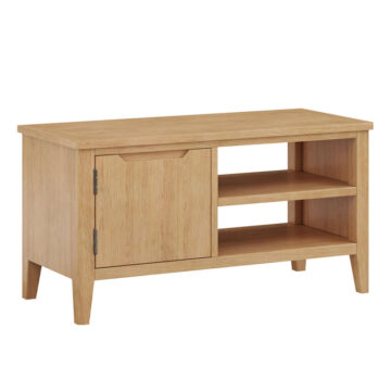 Arlon Oak 1 Door TV Unit 90cm | Assembled