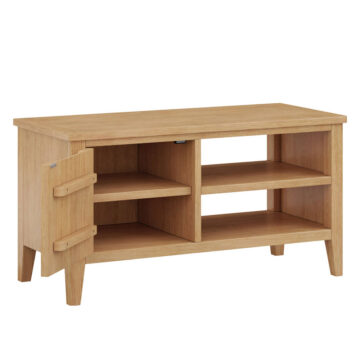 Arlon Oak 1 Door TV Unit 90cm | Assembled