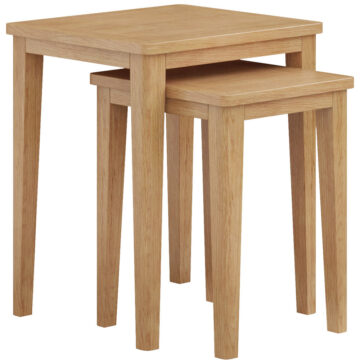 Arlon Oak Nest of 2 Tables | Assembled