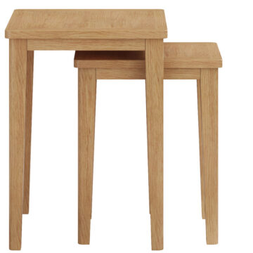 Arlon Oak Nest of 2 Tables | Assembled