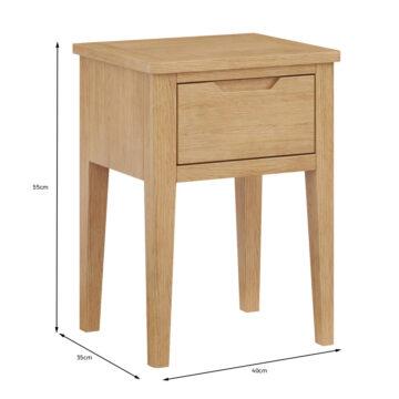 Arlon Oak 1 Drawer Lamp Table