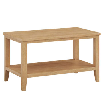 Arlon Oak Coffee Table With Shelf