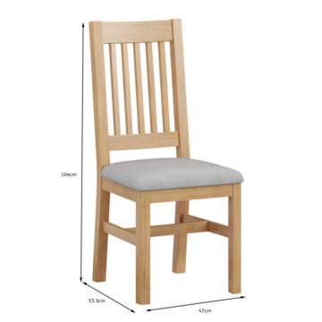 Arlon Oak Dining Chair | Assembled