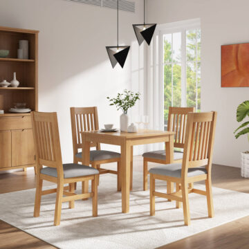 Arlon Oak Fixed Dining Table