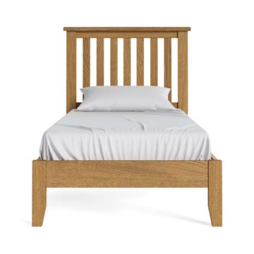 Alderstone Waxed Oak 3′ Single Bed Low Foot End