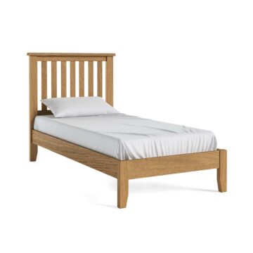 Alderstone Waxed Oak 3′ Single Bed Low Foot End