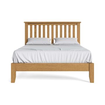 Alderstone Waxed Oak 4’6 Double Bed Low Foot End