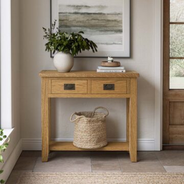 Alderstone Waxed Oak Console Table