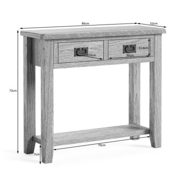 Alderstone Waxed Oak Console Table