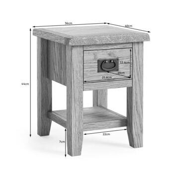 Alderstone Waxed Oak Lamp Table | Assembled | Clearance