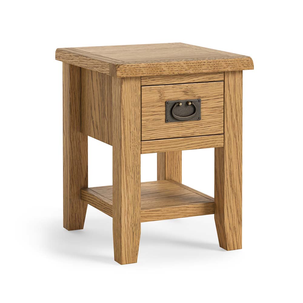 Alderstone Waxed Oak Lamp Table | Assembled | Clearance