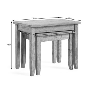 Alderstone Waxed Oak Nest Of Table