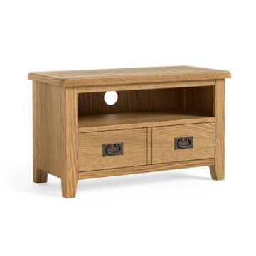 Alderstone Waxed Oak Small Tv Unit | Assembled