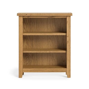 Alderstone Waxed Oak Low Bookcase | Clearance