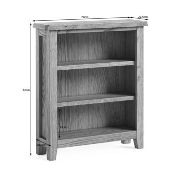 Alderstone Waxed Oak Low Bookcase | Clearance