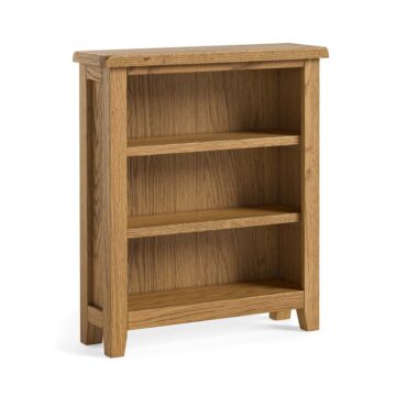 Alderstone Waxed Oak Low Bookcase | Clearance