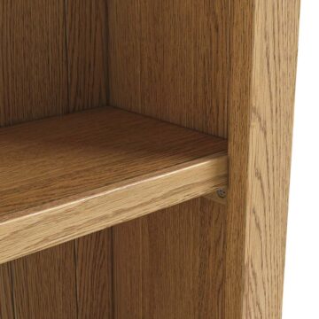 Alderstone Waxed Oak Low Bookcase | Clearance
