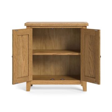 Alderstone Waxed Oak Small Cabinet 2 Doors | Assembled | Clearance