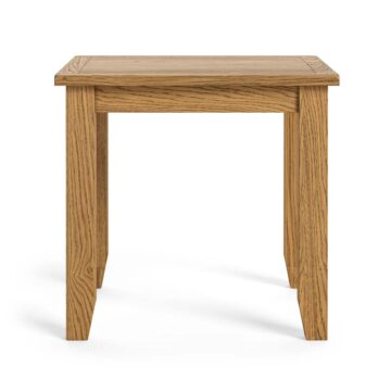 Alderstone Waxed Oak Square Fixed Top Dining Table