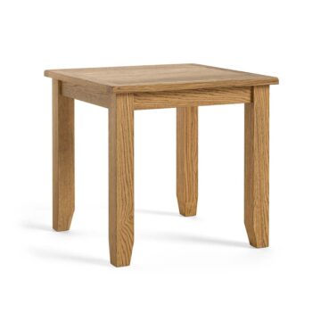 Alderstone Waxed Oak Square Fixed Top Dining Table