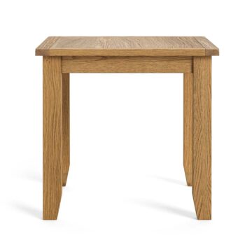 Alderstone Waxed Oak Square Fixed Top Dining Table