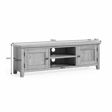 Alderstone Waxed Oak Tv Unit 150cm | Assembled