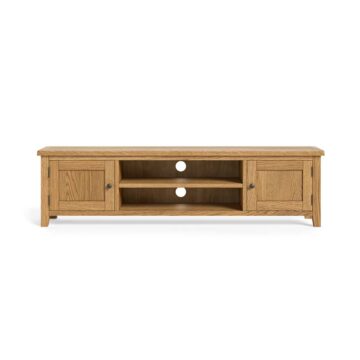 Alderstone Waxed Oak Tv Unit 180cm | Assembled