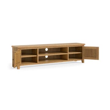 Alderstone Waxed Oak Tv Unit 180cm | Assembled