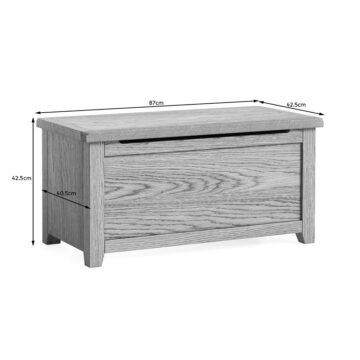 Alderstone Waxed Oak Blanket Box | Assembled