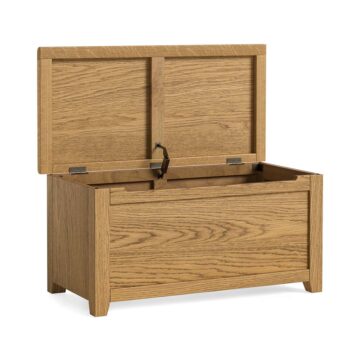 Alderstone Waxed Oak Blanket Box | Assembled