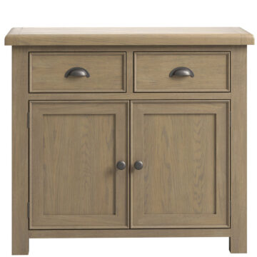 Heritage Oak 2 Door 2 Drawer Small Sideboard | Assembled