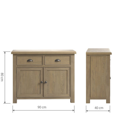 Heritage Oak 2 Door 2 Drawer Sideboard | Assembled