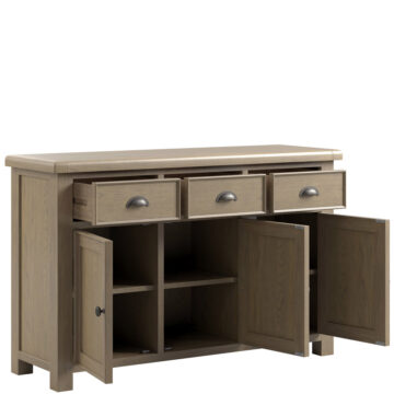 Heritage Oak 3 Door 3 Drawer Large Sideboard | Assembled