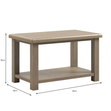 Heritage Oak Coffee Table With Shelf