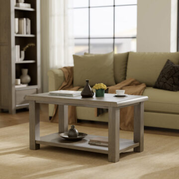 Heritage Oak Coffee Table With Shelf