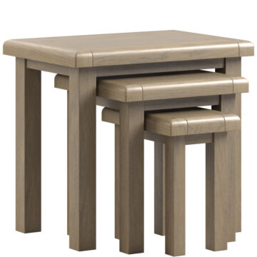 Heritage Oak Nest of 3 Tables | Assembled