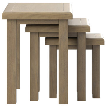 Heritage Oak Nest of 3 Tables | Assembled