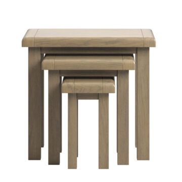 Heritage Oak Nest of 3 Tables | Assembled