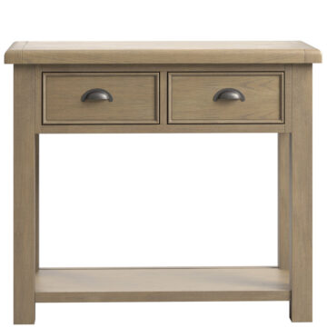 Heritage Oak 2 Drawer Console Table