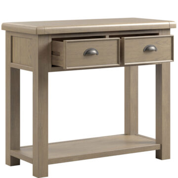 Heritage Oak 2 Drawer Console Table