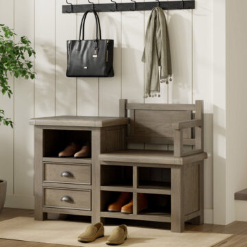 Heritage Oak Hall Bench