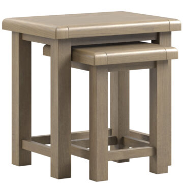 Heritage Oak Nest of 2 Tables | Assembled
