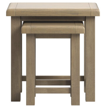 Heritage Oak Nest of 2 Tables | Assembled