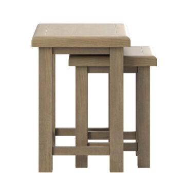 Heritage Oak Nest of 2 Tables | Assembled
