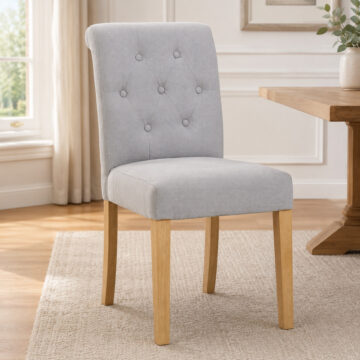Dining Chair Collection Fabric Button-backed Chair | Stone