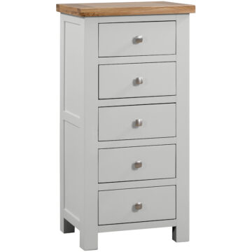 Wynyard Grey 5 Drawer Tall Chest