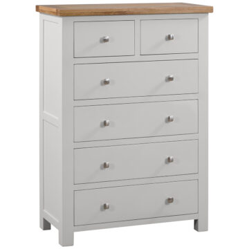 Wynyard Grey 2 Over 4 Chest of Drawers | Assembled