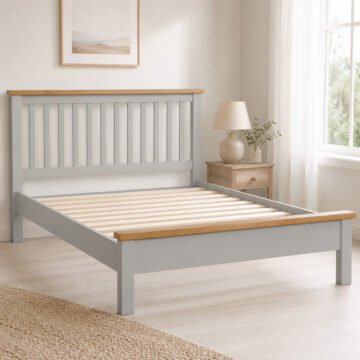 Wynyard Grey Double 4'6 Slatted Bed Frame